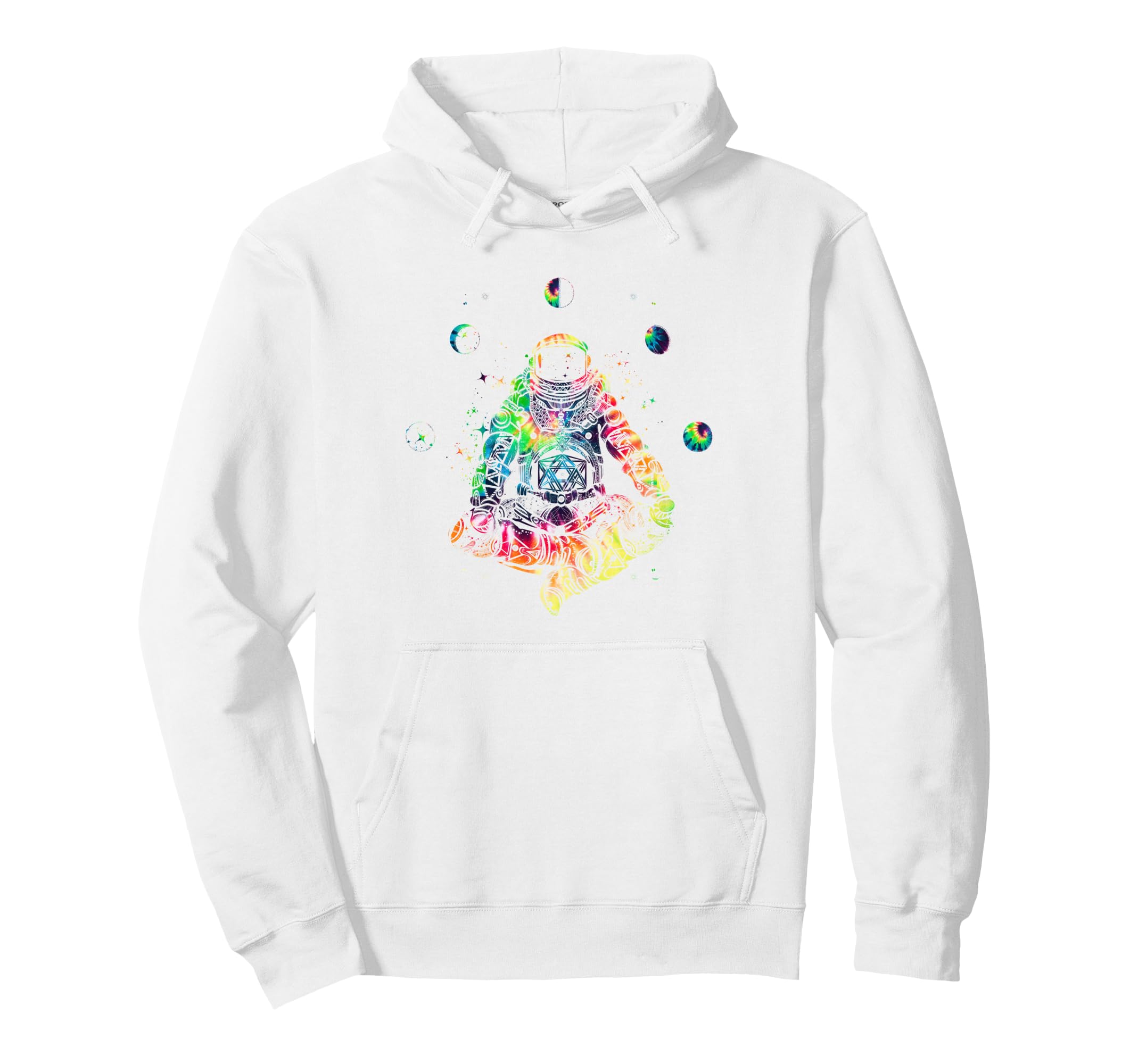 Tie Dye Astronaut Yoga Meditation Hoodie - Streetwear Style for Adults - T-Shirt, Sweatshirt, Hoodie