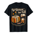 All Booked Fall Book Pumpkin Coffee T-Shirt - Unique Graphic Unisex - T-Shirt, Sweatshirt, Hoodie