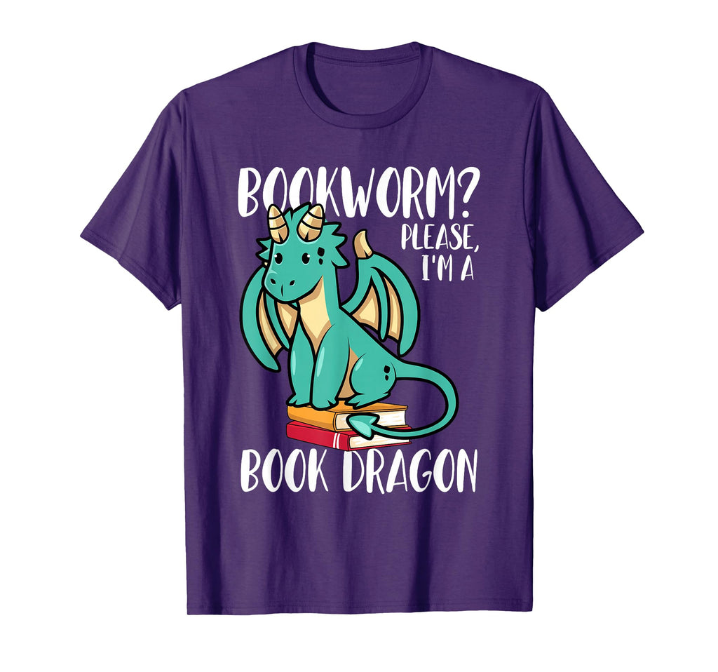 Bookworm Please Im Book Dragon Funny T-Shirt - Custom Art Print for Adults - T-Shirt, Sweatshirt, Hoodie