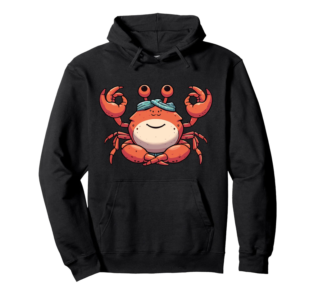 Meditation Crab Yoga Pose Relaxing Animal Hoodie - Novelty Apparel Unisex - T-Shirt, Sweatshirt, Hoodie