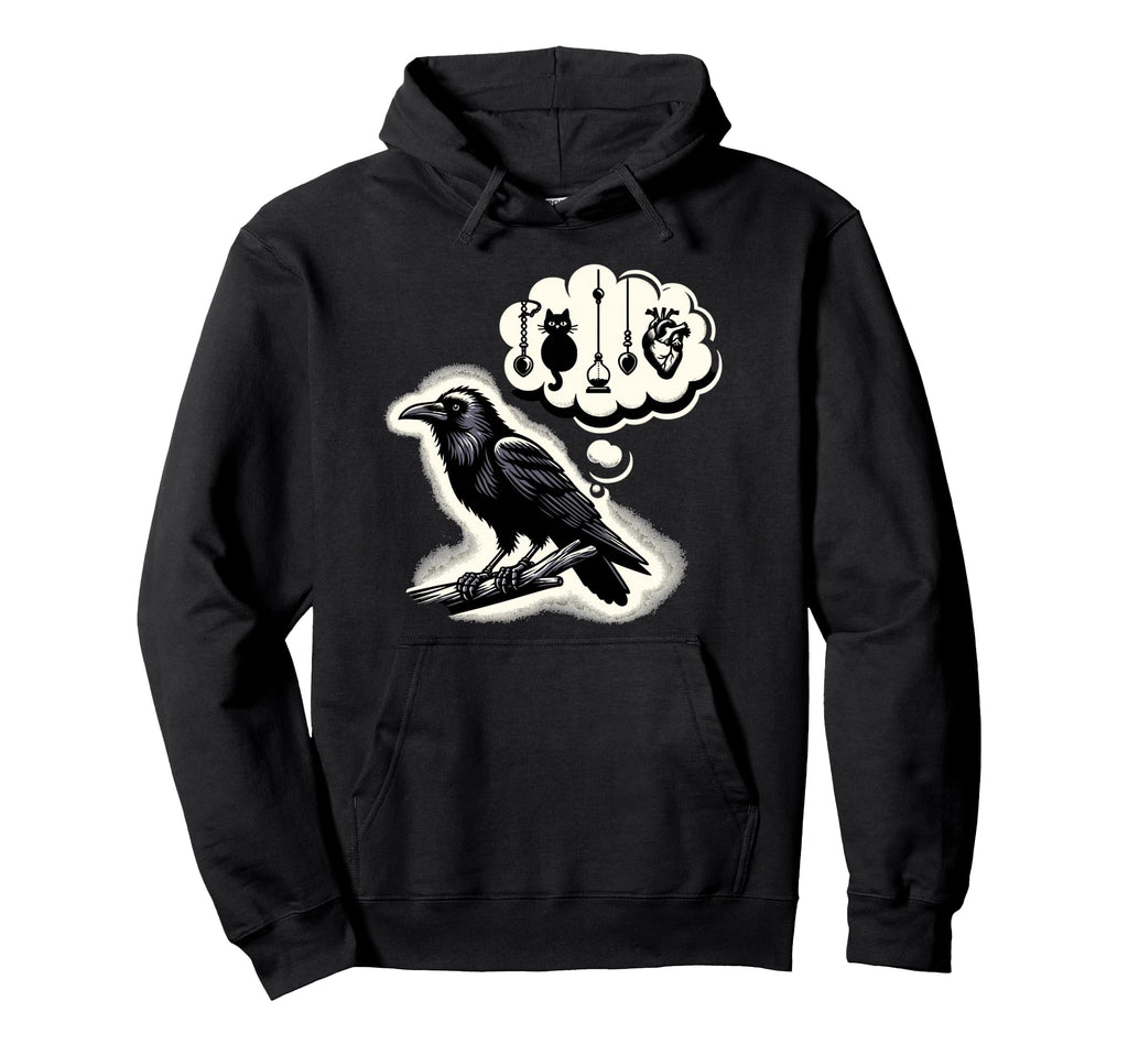 Edgar Allan Poe Raven Gothic Hoodie - Aesthetic Graphic Men Women - T-Shirt, Sweatshirt, Hoodie