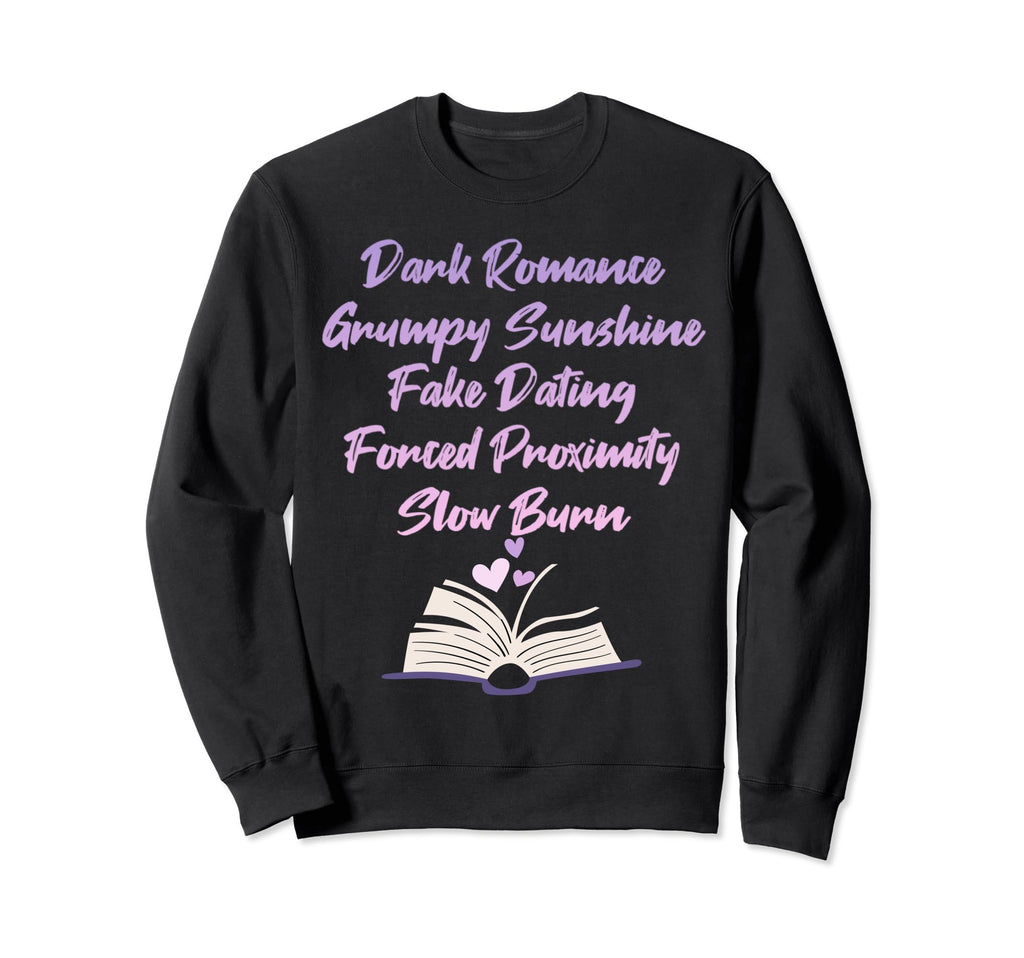 Bibliophile Romance Book Genre Sweatshirt - Aesthetic Graphic Men Women - T-Shirt, Sweatshirt, Hoodie