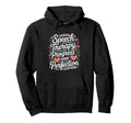 Speech Therapy Progress Over Perfection Hoodie - Graphic Print for Adults - T-Shirt, Sweatshirt, Hoodie