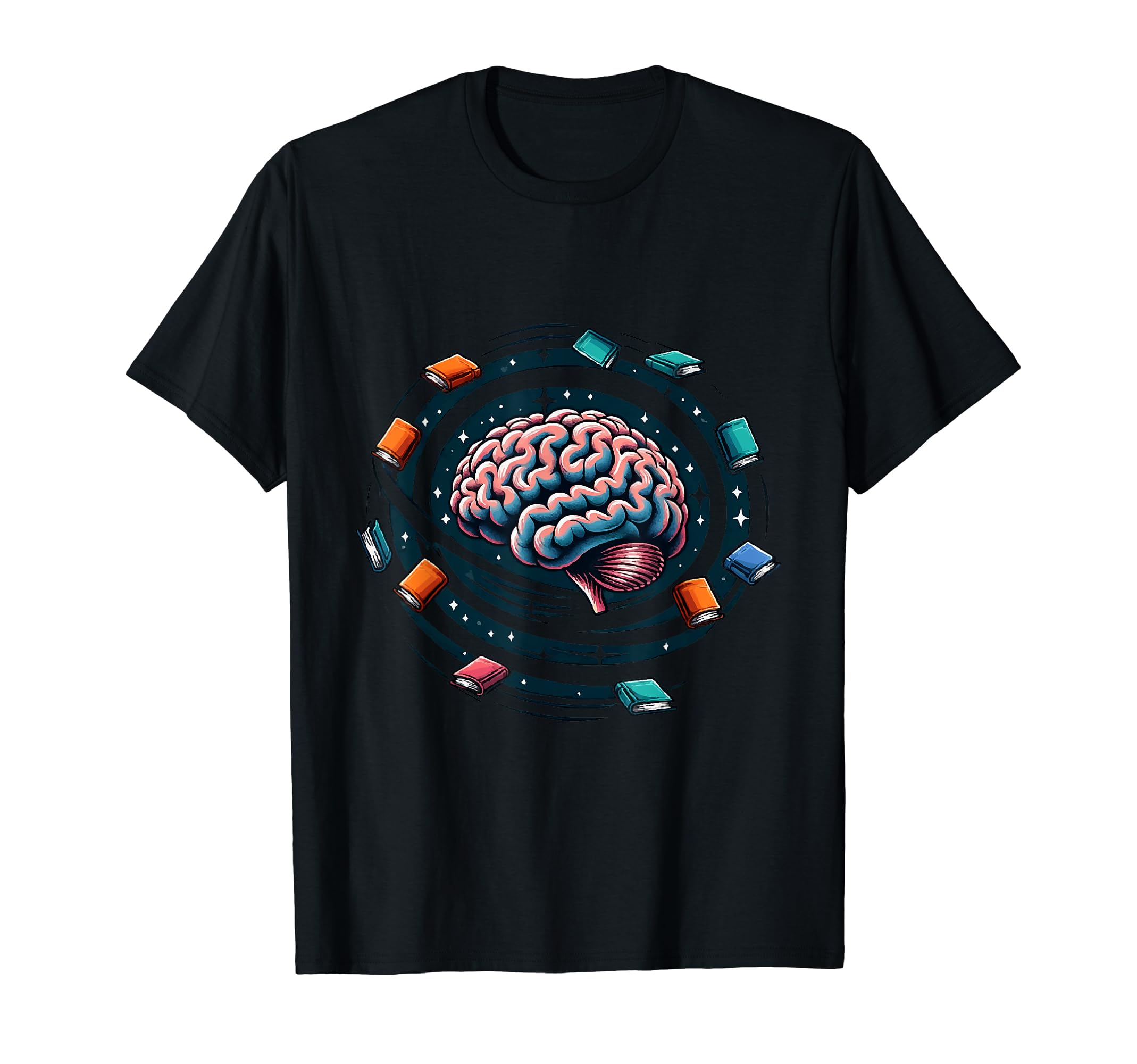 Magical Whirlwind Books Into Brain T-Shirt - Unique Graphic Unisex - T-Shirt, Sweatshirt, Hoodie