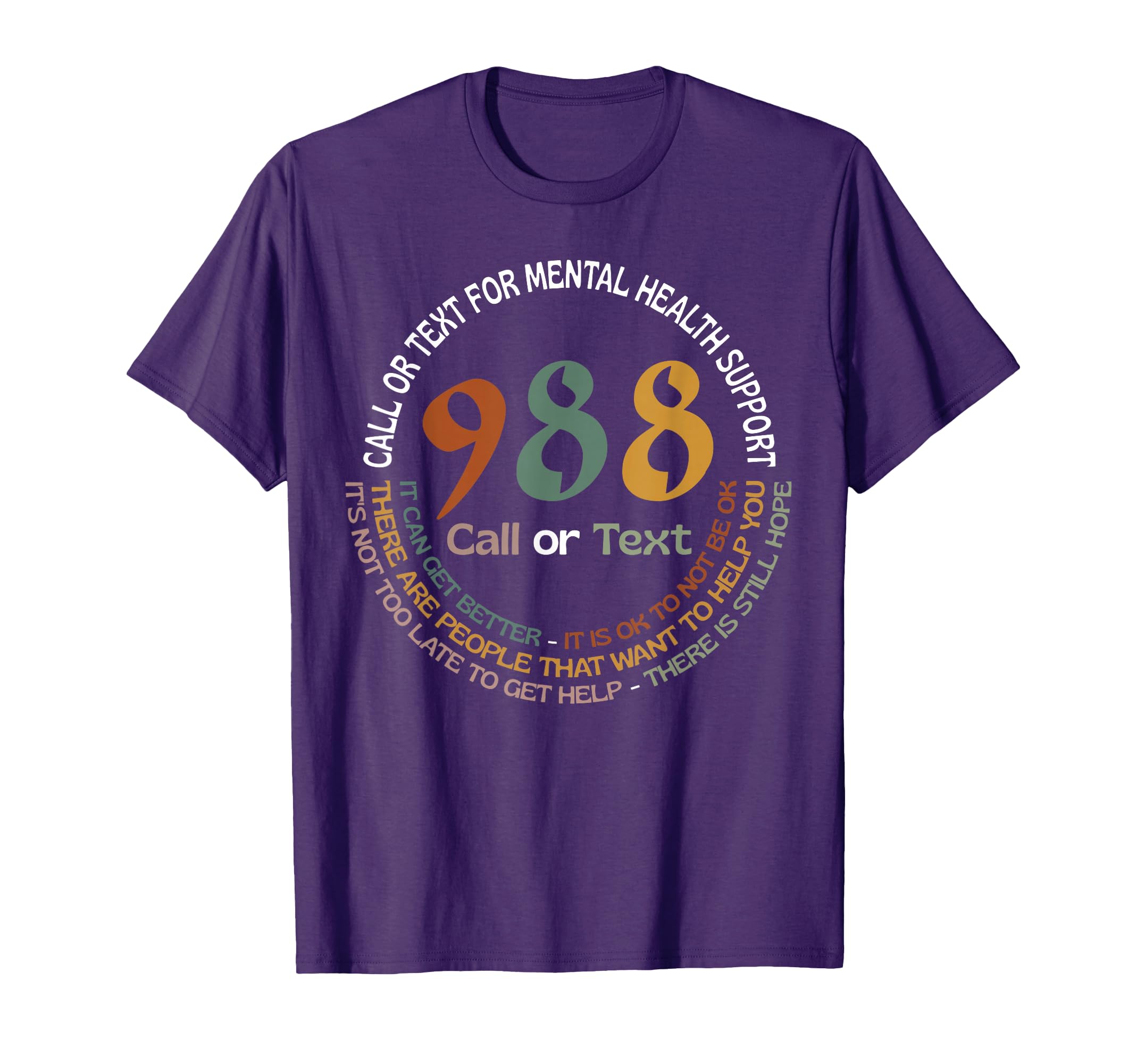 988 Call Or Text Call Or Text Mental T-Shirt - Minimalist Print Unisex - T-Shirt, Sweatshirt, Hoodie