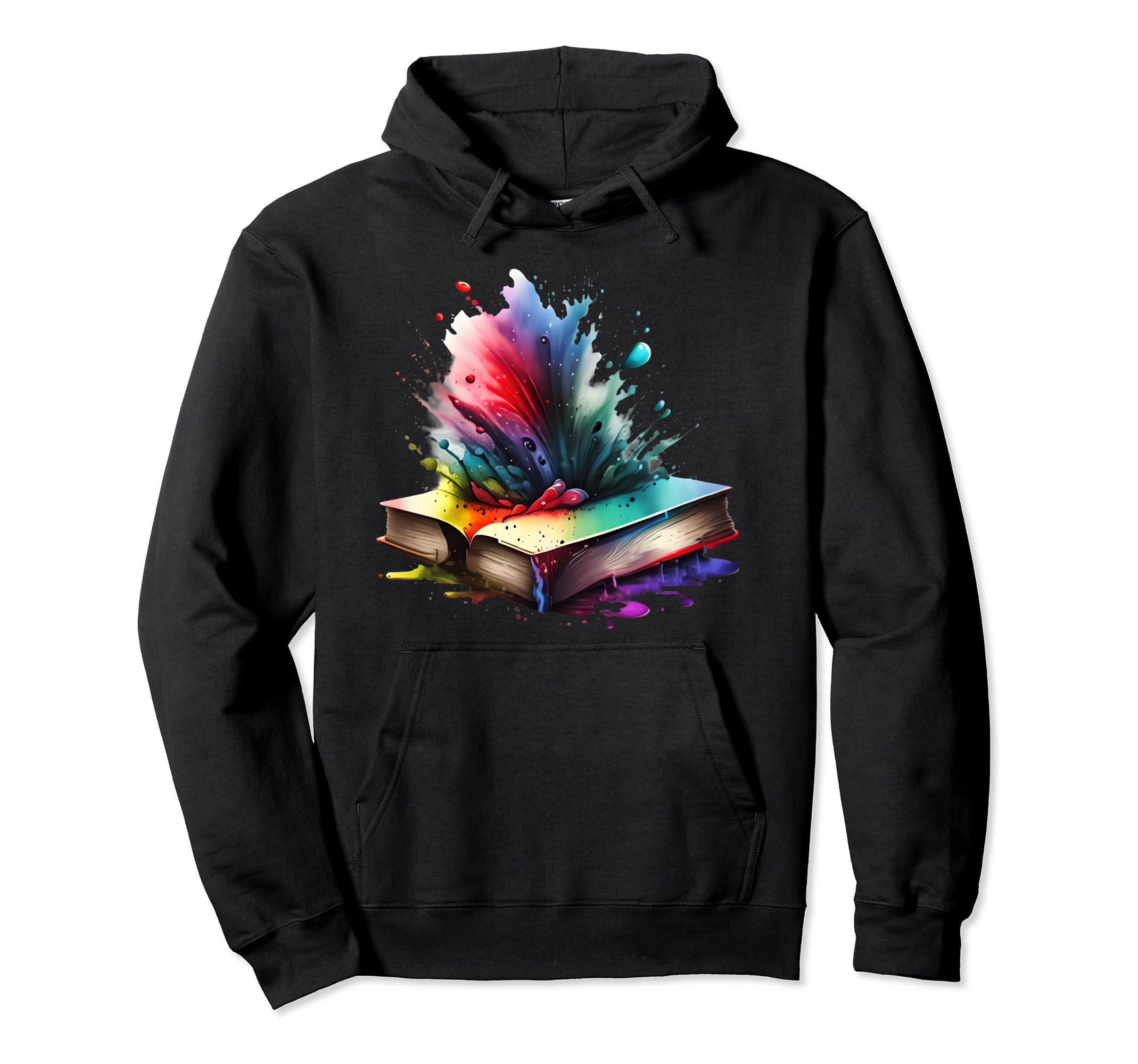 Book Illustration Reading Pleasure Library Hoodie - Trendy Graphic Unisex - T-Shirt, Sweatshirt, Hoodie