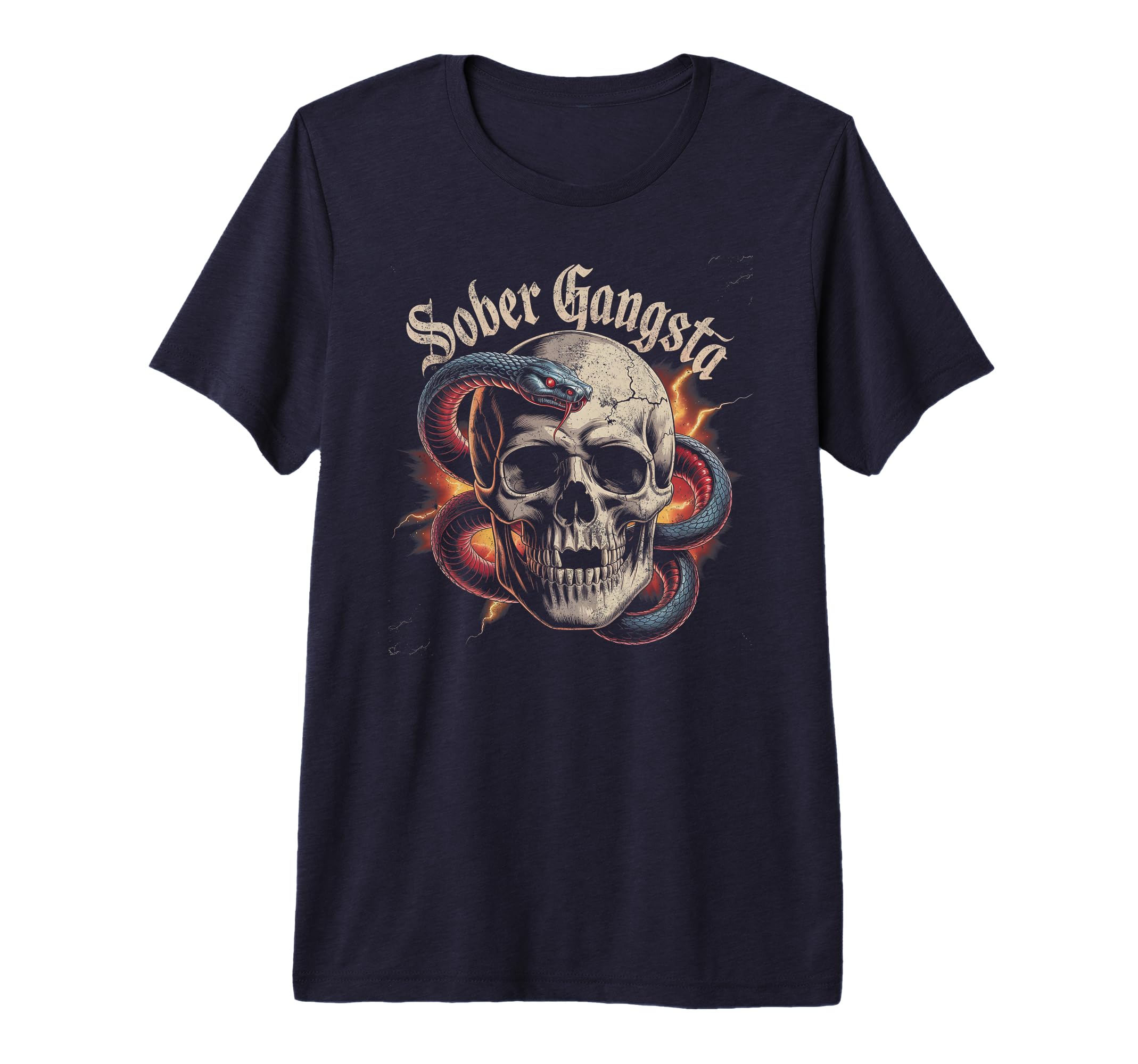 Sober Gangsta Sobriety Gangster Aa T-Shirt - Fun Novelty Design Men Women - T-Shirt, Sweatshirt, Hoodie