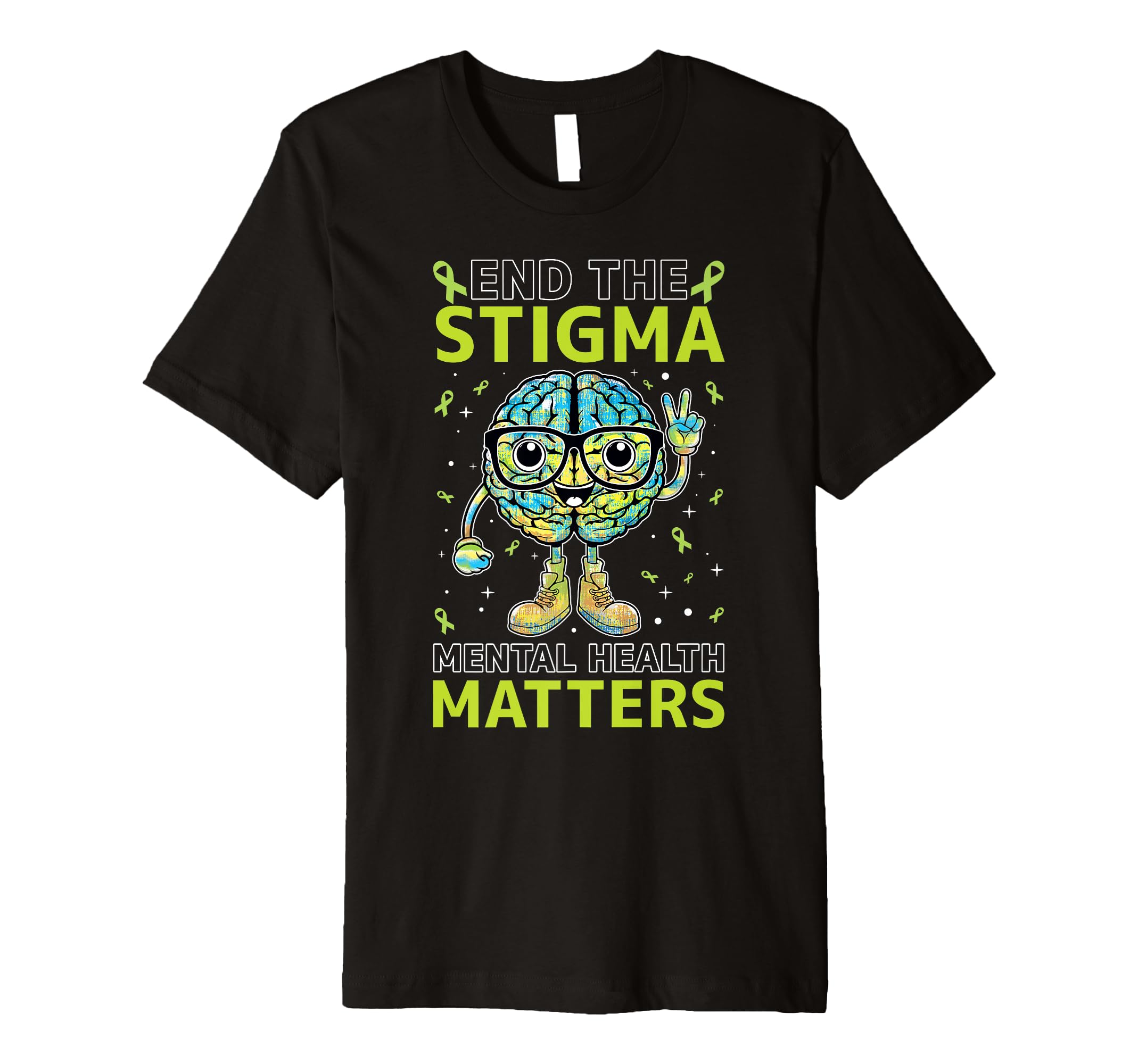 End Stigma Mental Health Matters T-Shirt - Streetwear Style for Adults - T-Shirt, Sweatshirt, Hoodie