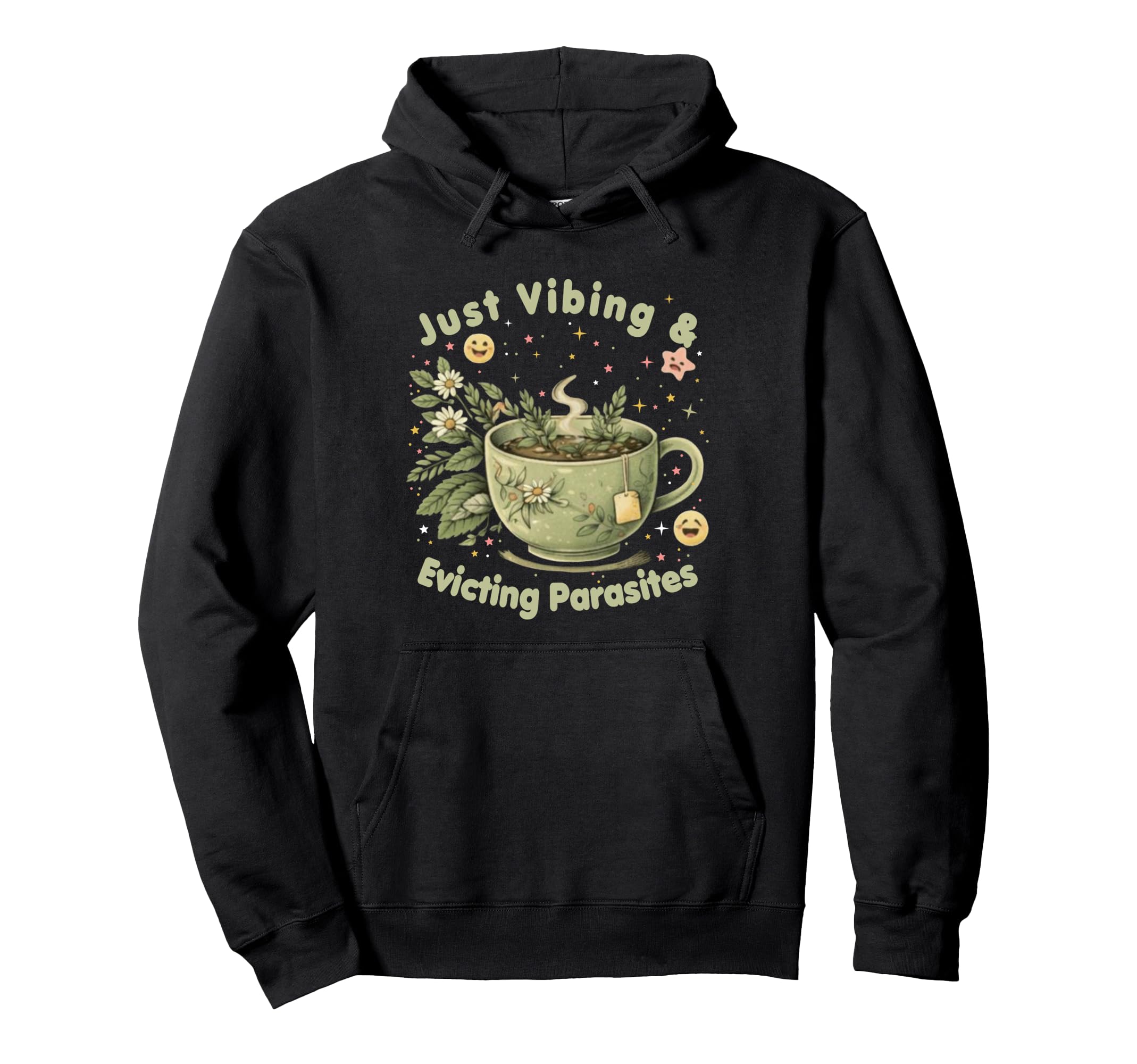 Funny Wellness Vibes Aesthetic Tea Hoodie - Fun Novelty Design Men Women - T-Shirt, Sweatshirt, Hoodie