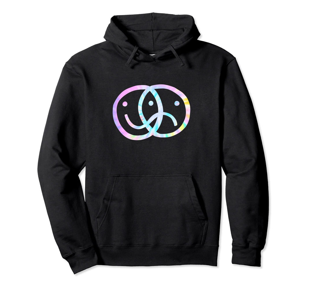 Bipolar Happy Sad Face Rad Indie Hoodie - Casual Everyday Wear Unisex - T-Shirt, Sweatshirt, Hoodie