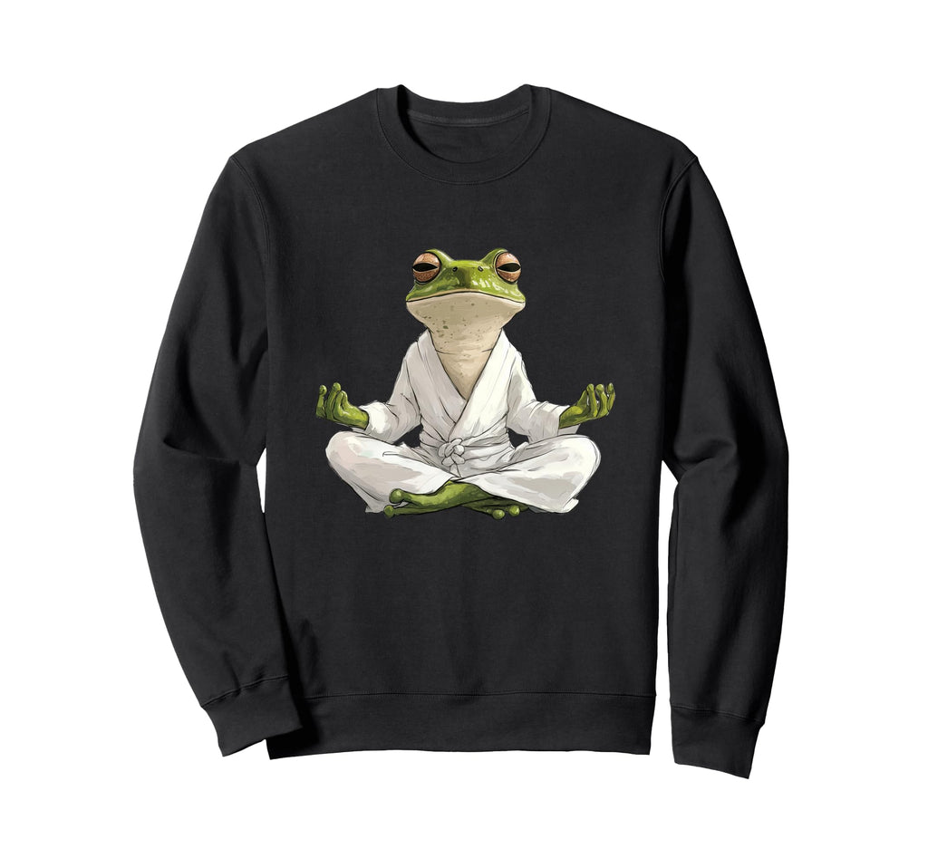 Zen Frog Meditation Art Yoga And Sweatshirt - Fun Novelty Design Unisex - T-Shirt, Sweatshirt, Hoodie