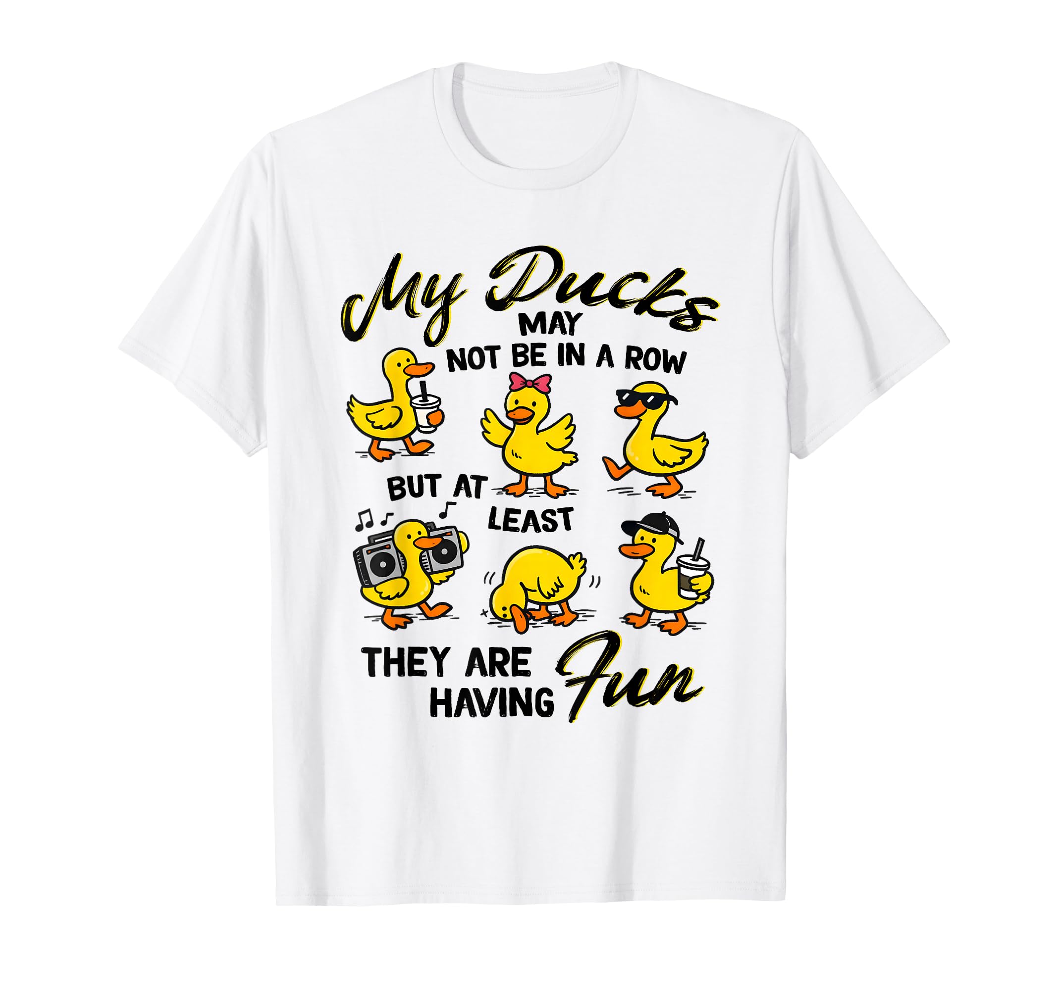 Mental Health Anxiety Duck My Ducks T-Shirt - Minimalist Print Men Women - T-Shirt, Sweatshirt, Hoodie