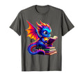 Dragon Reading Book Bookworm Book Lover T-Shirt - Graphic Print Men Women - T-Shirt, Sweatshirt, Hoodie