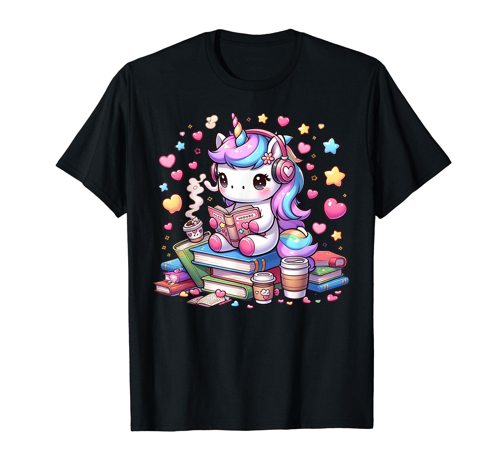 Funny Anime Kawaii Rainbow Unicorn T-Shirt - Minimalist Print for Adults - T-Shirt, Sweatshirt, Hoodie