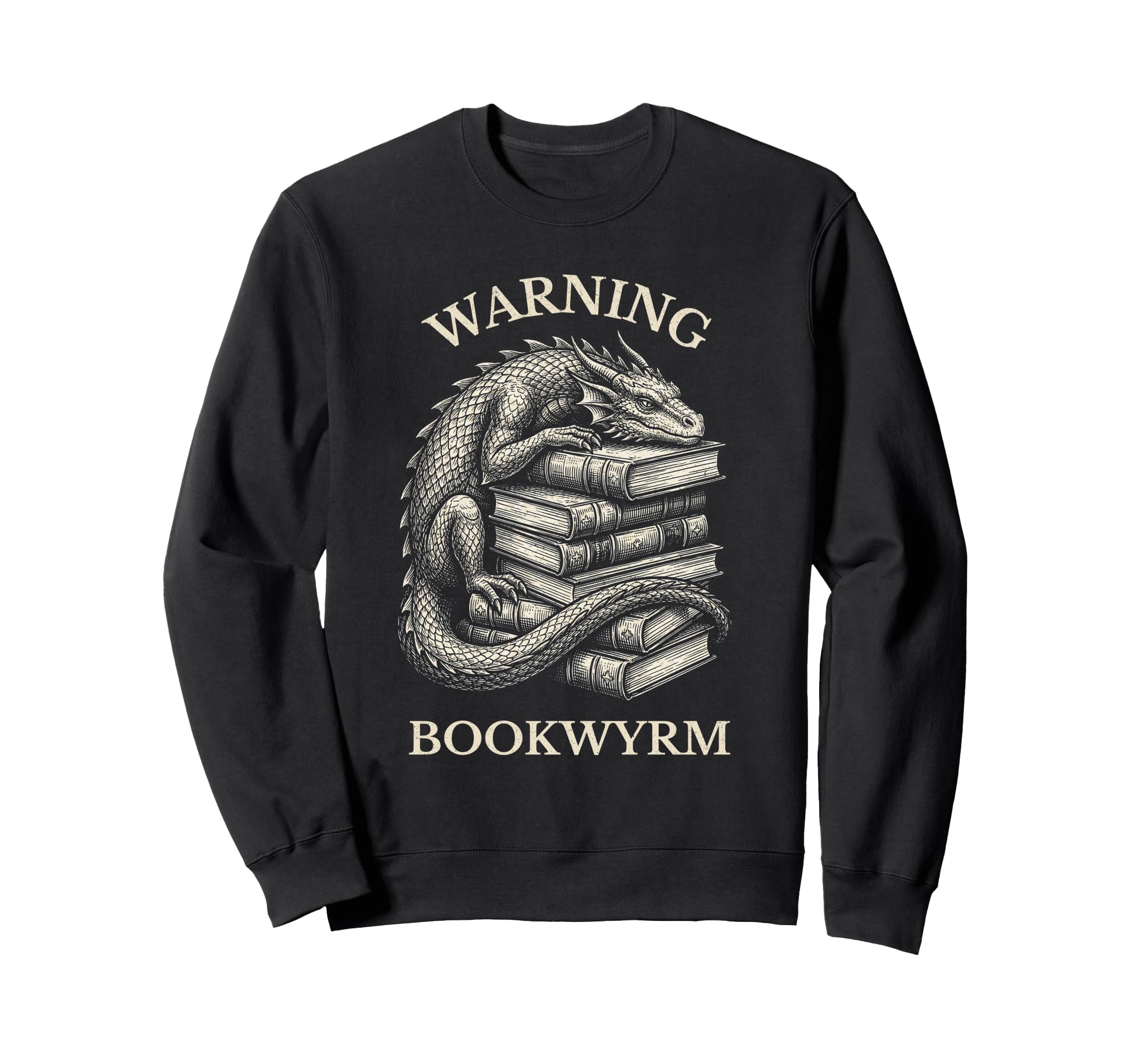 Dragons Books Dark Academia Funny Sweatshirt - Custom Art Print Men Women - T-Shirt, Sweatshirt, Hoodie