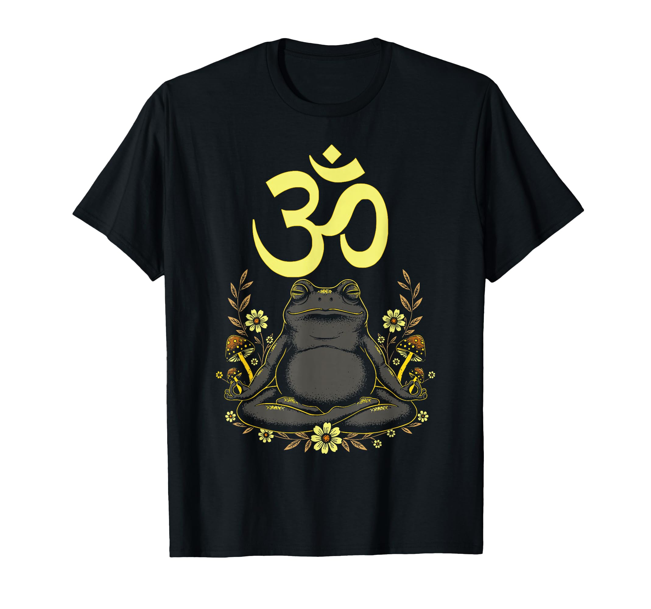 Meditating Frog Aum Zen Mindfulness T-Shirt - Graphic Print Men Women - T-Shirt, Sweatshirt, Hoodie