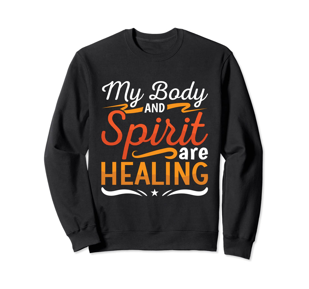 My Body And Spirit Coffee Anxiety Sweatshirt - Aesthetic Graphic Unisex - T-Shirt, Sweatshirt, Hoodie