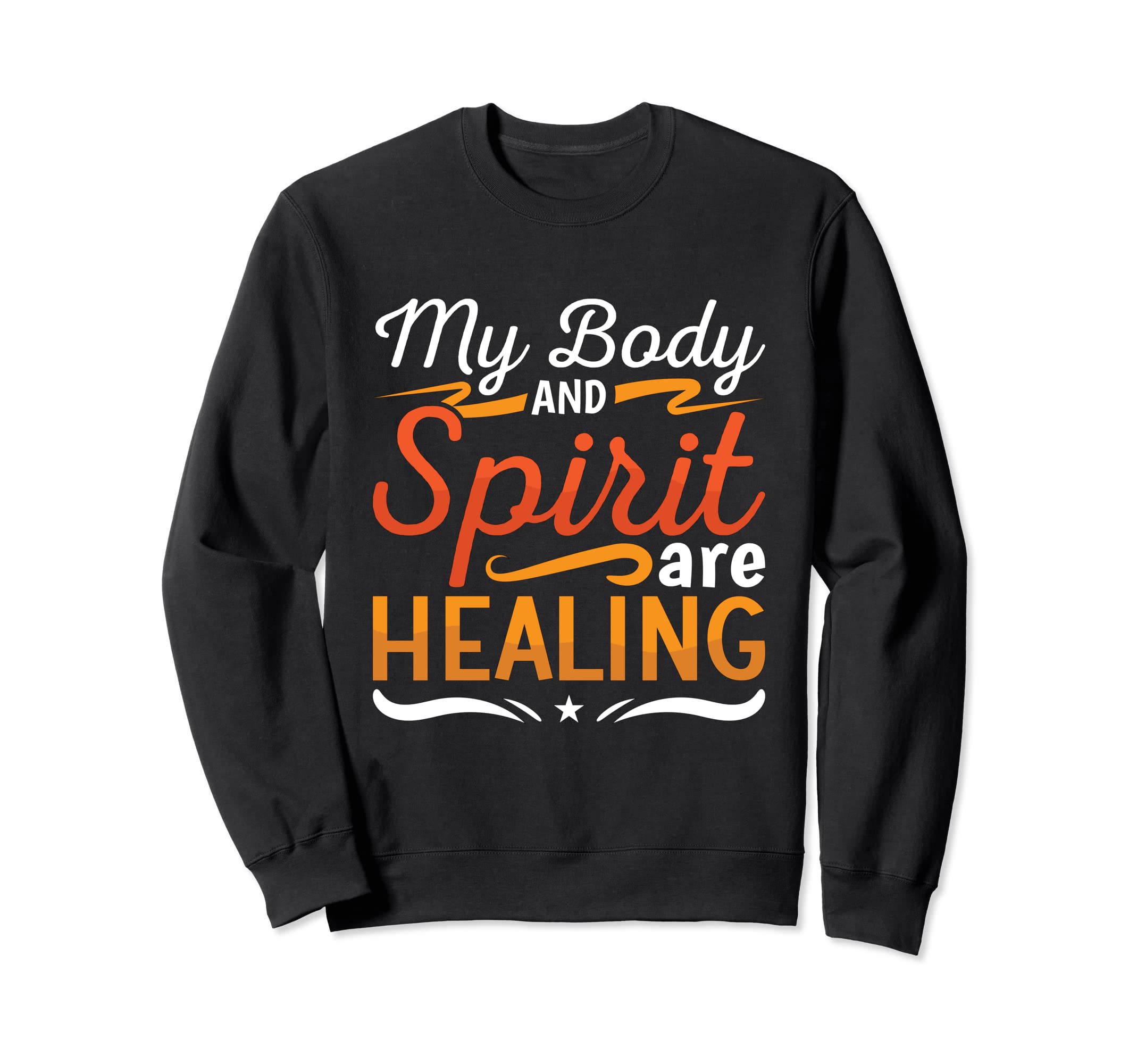 My Body And Spirit Coffee Anxiety Sweatshirt - Aesthetic Graphic Unisex - T-Shirt, Sweatshirt, Hoodie