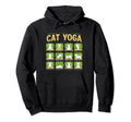 Cat Yoga Poses Cats Practicing Hoodie - Aesthetic Graphic Unisex - T-Shirt, Sweatshirt, Hoodie
