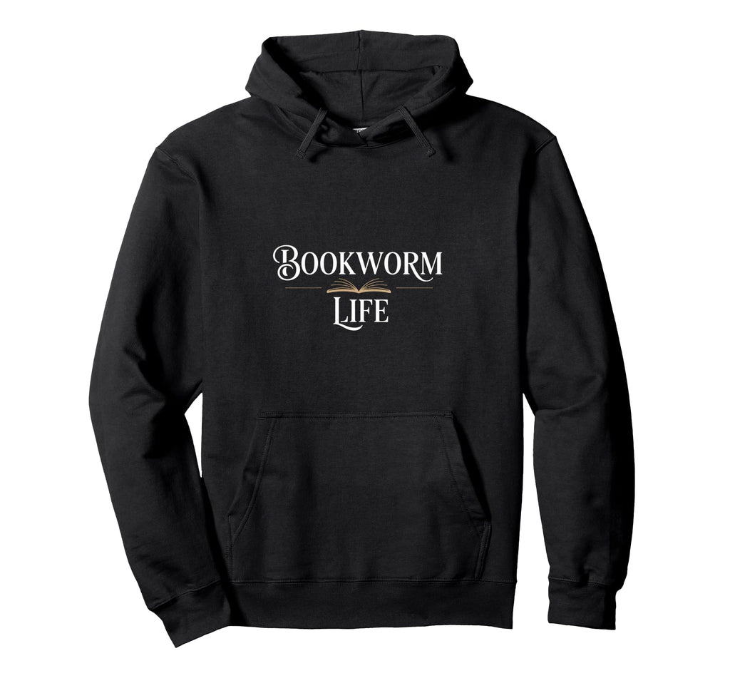 Bookworm Life Reading Lover Open Book Hoodie - Minimalist Print Men Women - T-Shirt, Sweatshirt, Hoodie