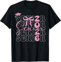 Senior 2026 Class of 2026 Coquette Pink Bow Graduation 2026 T-Shirt Unisex T-shirt, Sweatshirt, Hoodie, Long Sleeve Tee - T-Shirt, Sweatshirt, Hoodie