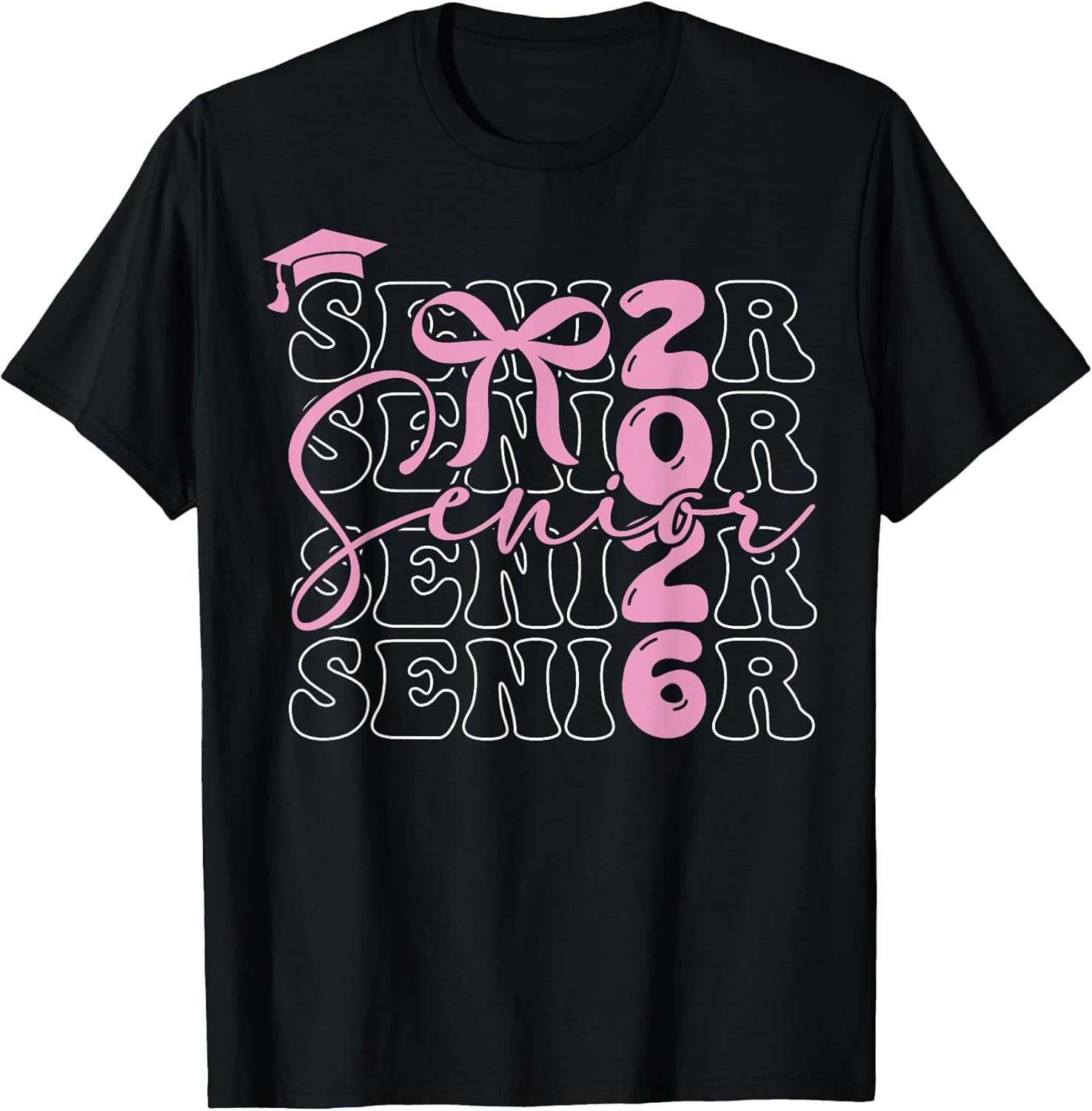 Senior 2026 Class of 2026 Coquette Pink Bow Graduation 2026 T-Shirt Unisex T-shirt, Sweatshirt, Hoodie, Long Sleeve Tee - T-Shirt, Sweatshirt, Hoodie