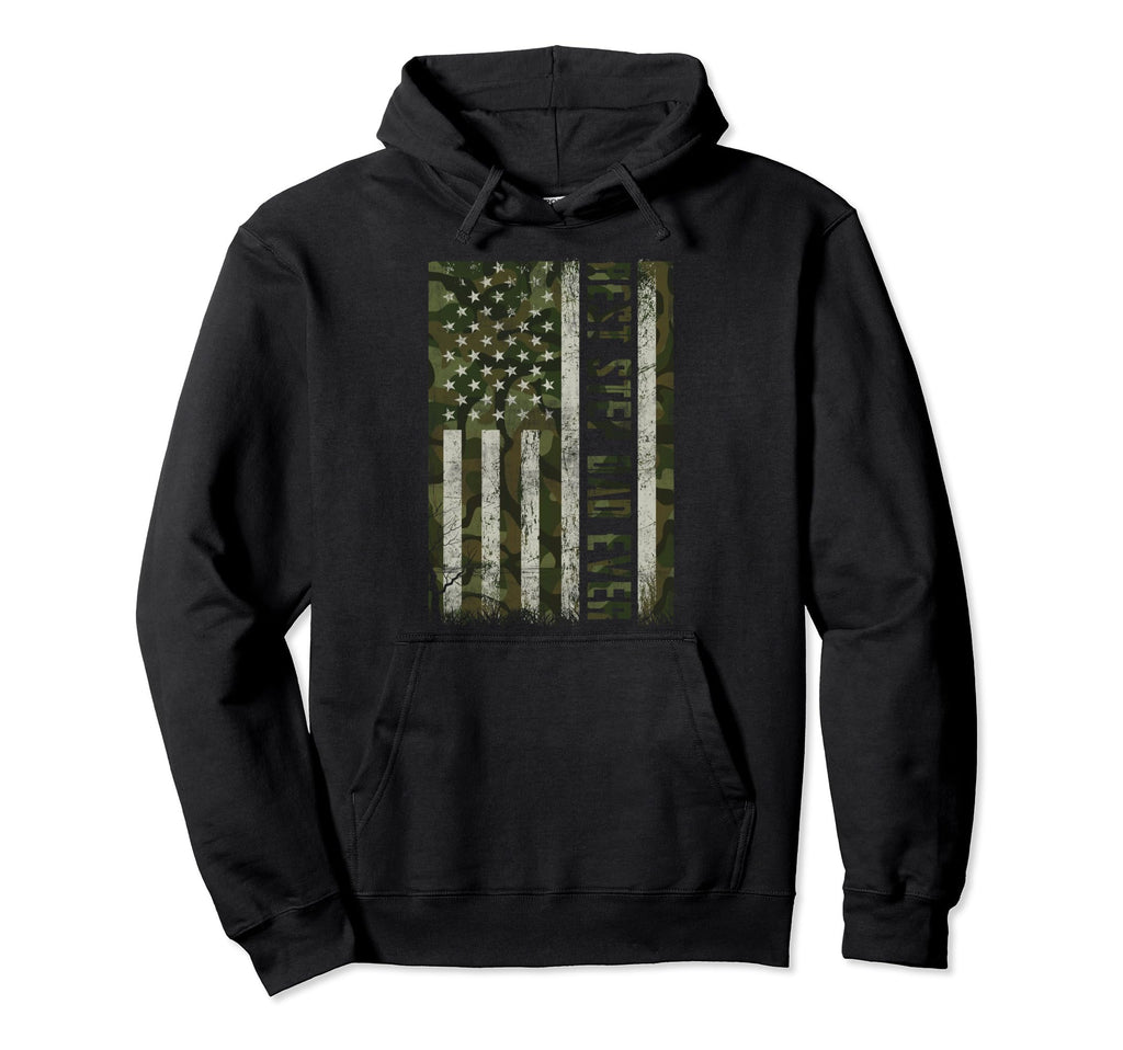 Best Step Dad Ever Us Flag Dad Intotheam Hoodie - Graphic Print for Adults - T-Shirt, Sweatshirt, Hoodie