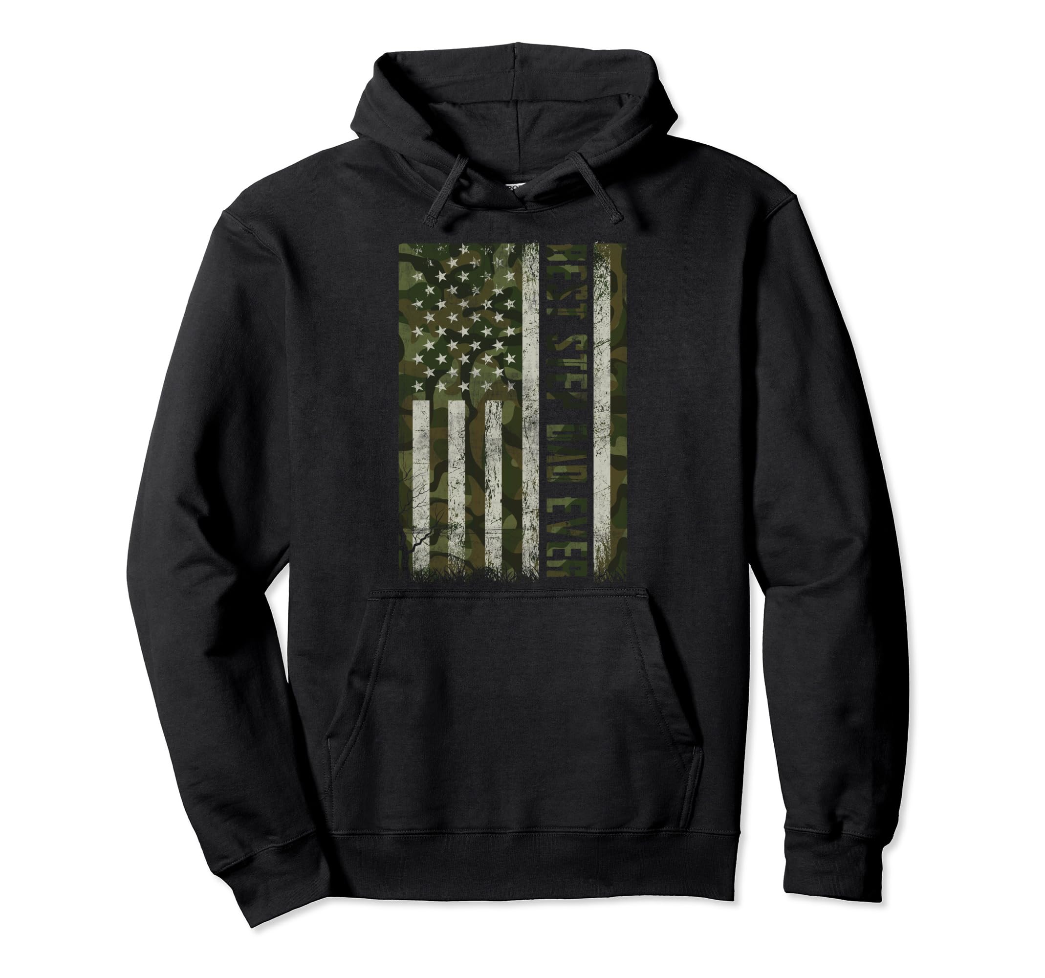 Best Step Dad Ever Us Flag Dad Intotheam Hoodie - Graphic Print for Adults - T-Shirt, Sweatshirt, Hoodie