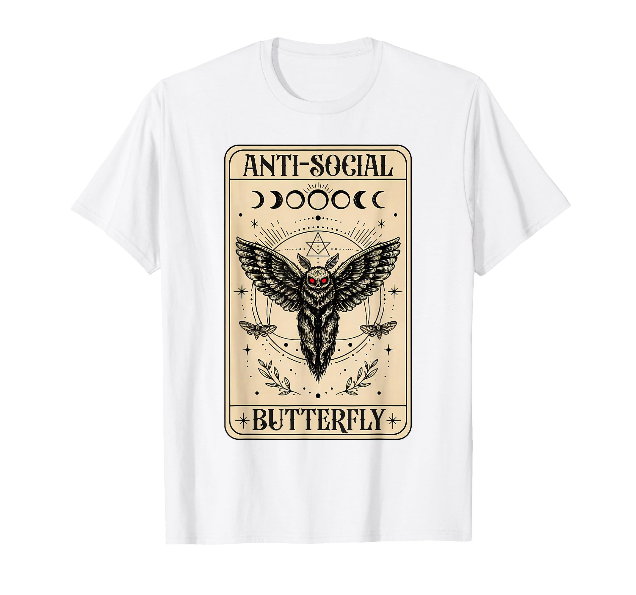 Mothman Anti Social Funny Butterfly T-Shirt - Aesthetic Graphic for Adults - T-Shirt, Sweatshirt, Hoodie