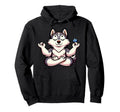Meditation Huskey Yoga Pose Relaxing Animal Hoodie - Unique Graphic Unisex - T-Shirt, Sweatshirt, Hoodie