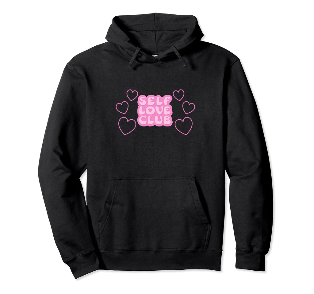 Self Love Club Hearts Valentines Day Hoodie - Novelty Apparel Men Women - T-Shirt, Sweatshirt, Hoodie