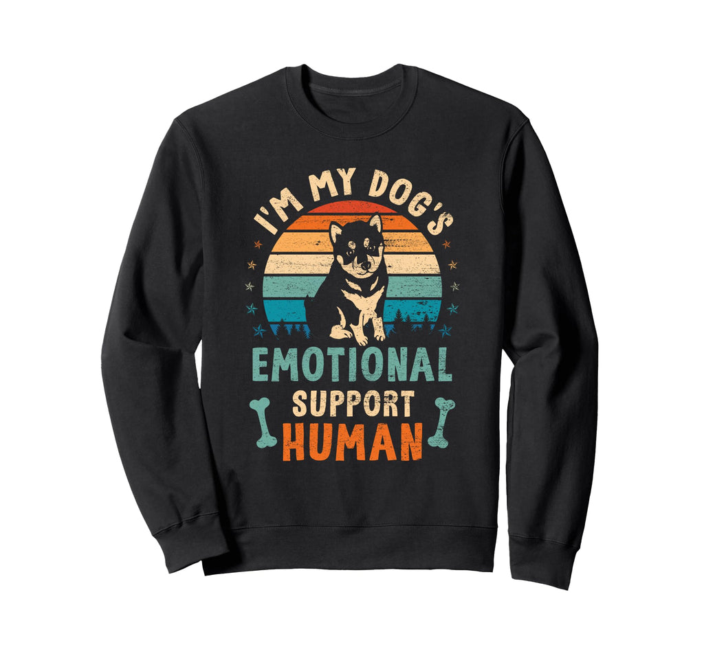 Im My Dogs Emotional Supports Sweatshirt - Minimalist Print Men Women - T-Shirt, Sweatshirt, Hoodie