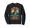 Im My Dogs Emotional Supports Sweatshirt - Minimalist Print Men Women - T-Shirt, Sweatshirt, Hoodie