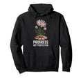 Progress Not Perfection Minimalist Growth Hoodie - Graphic Print Unisex - T-Shirt, Sweatshirt, Hoodie