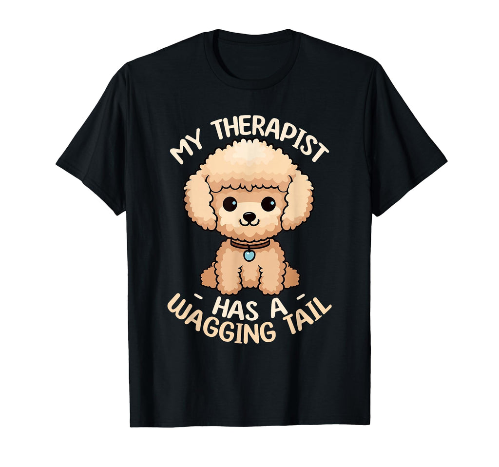 Poodle Therapy Service Dog T-Shirt - Unique Graphic Men Women - T-Shirt, Sweatshirt, Hoodie