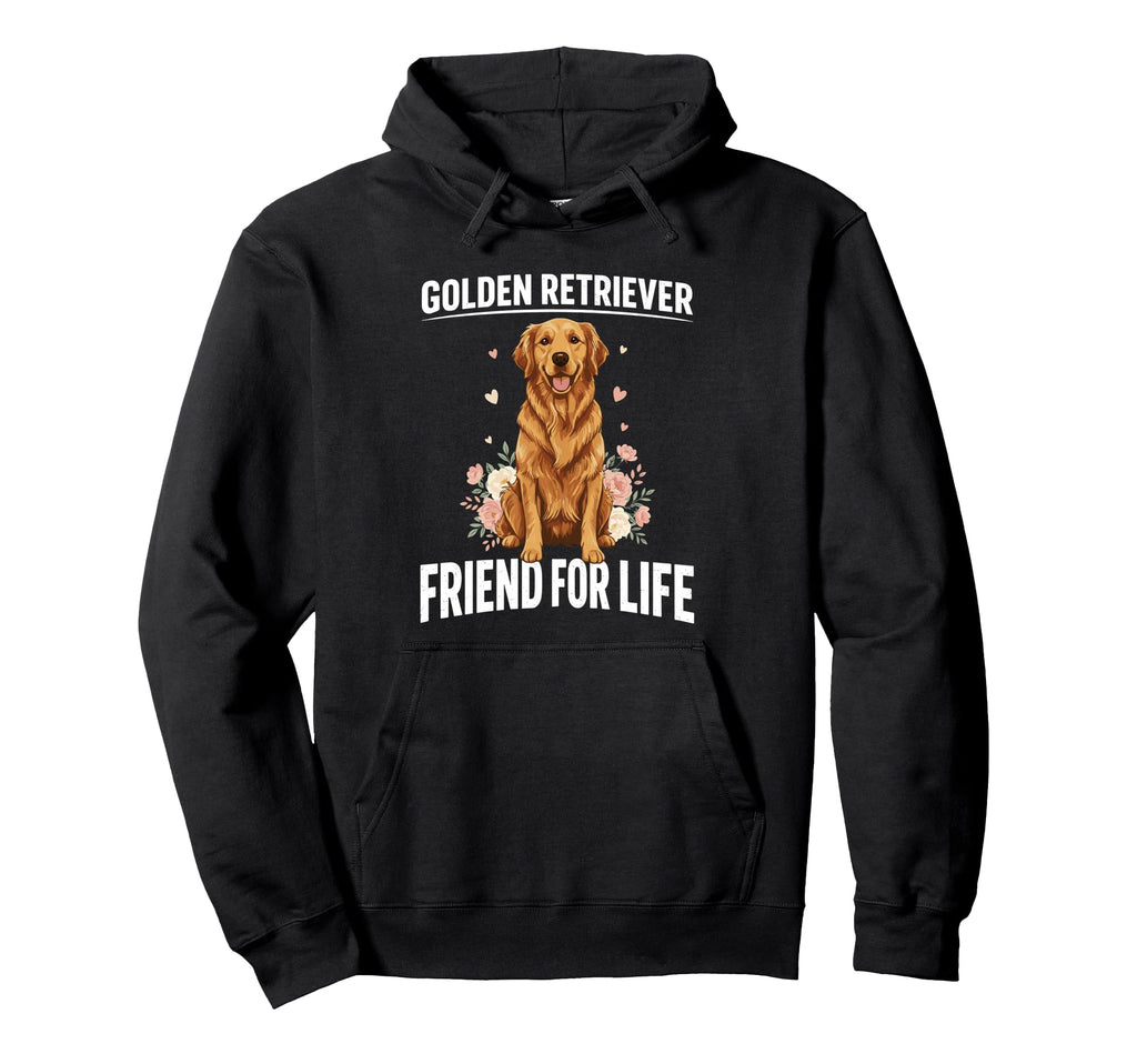 Golden Retriever Friend Life Dog Hoodie - Custom Art Print for Adults - T-Shirt, Sweatshirt, Hoodie