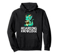 Dragon Reading Book Worm Nerd School Hoodie - Fun Novelty Design Men Women - T-Shirt, Sweatshirt, Hoodie