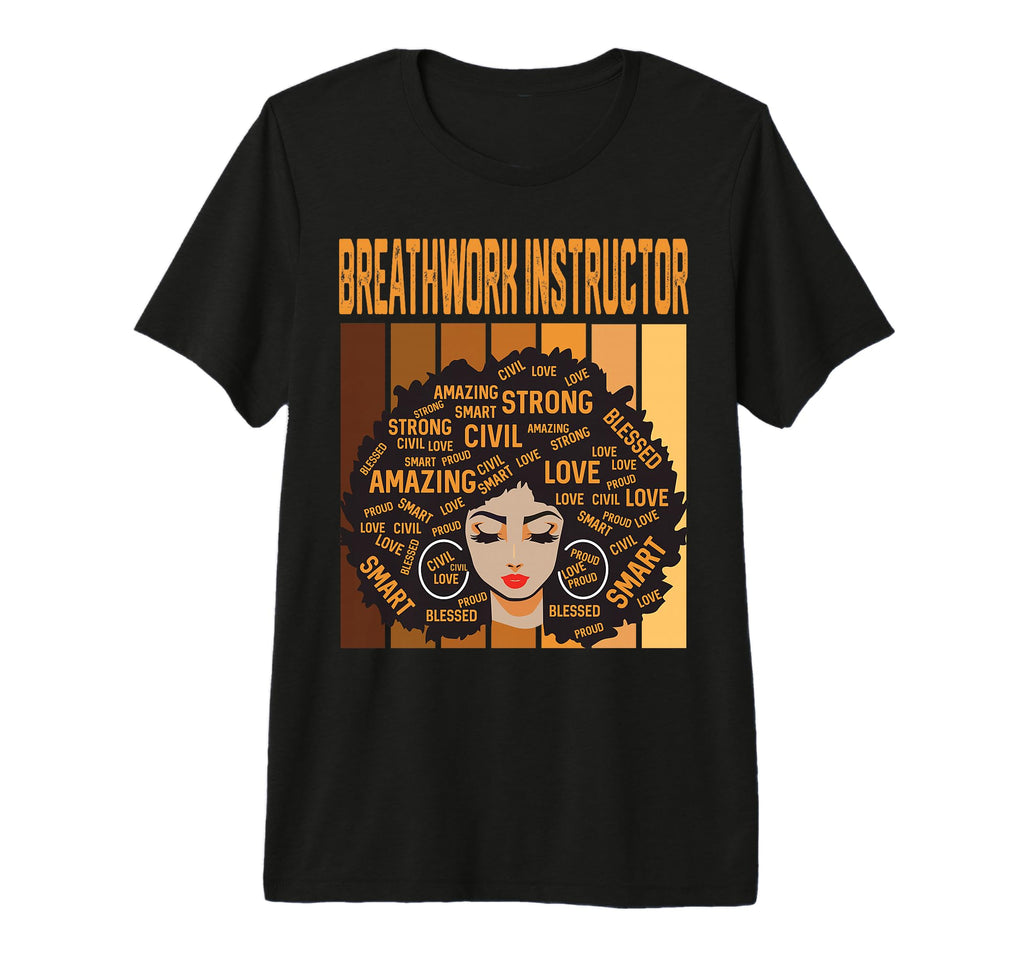 Breathwork Instructor Powerful Black T-Shirt - Graphic Print Unisex - T-Shirt, Sweatshirt, Hoodie