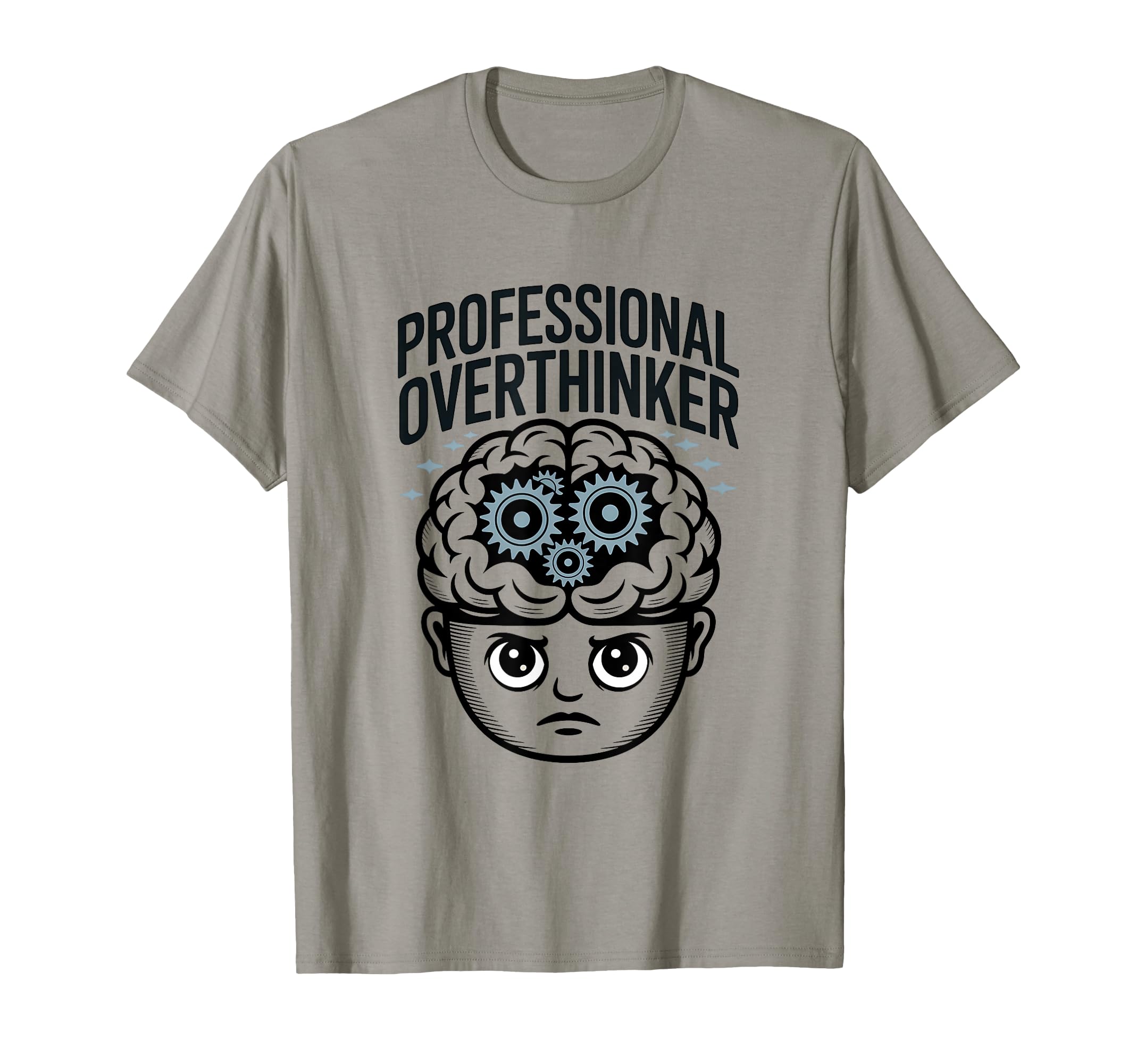 Professional Overthinker Funny T-Shirt - Custom Art Print for Adults - T-Shirt, Sweatshirt, Hoodie