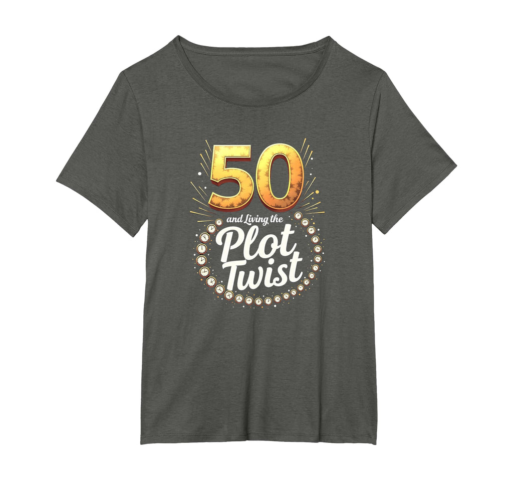 50Th Birthday Gift Living Plot Twist T-Shirt - Custom Art Print for Adults - T-Shirt, Sweatshirt, Hoodie