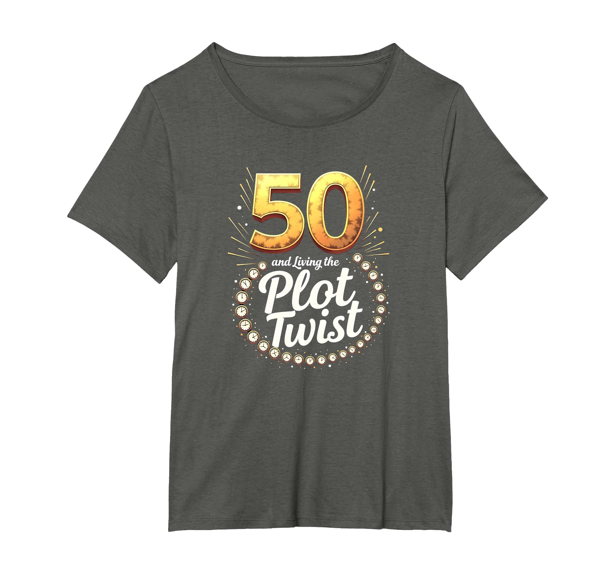 50Th Birthday Gift Living Plot Twist T-Shirt - Custom Art Print for Adults - T-Shirt, Sweatshirt, Hoodie