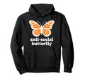 Antisocial Butterfly Hoodie - Trendy Graphic Men Women - T-Shirt, Sweatshirt, Hoodie