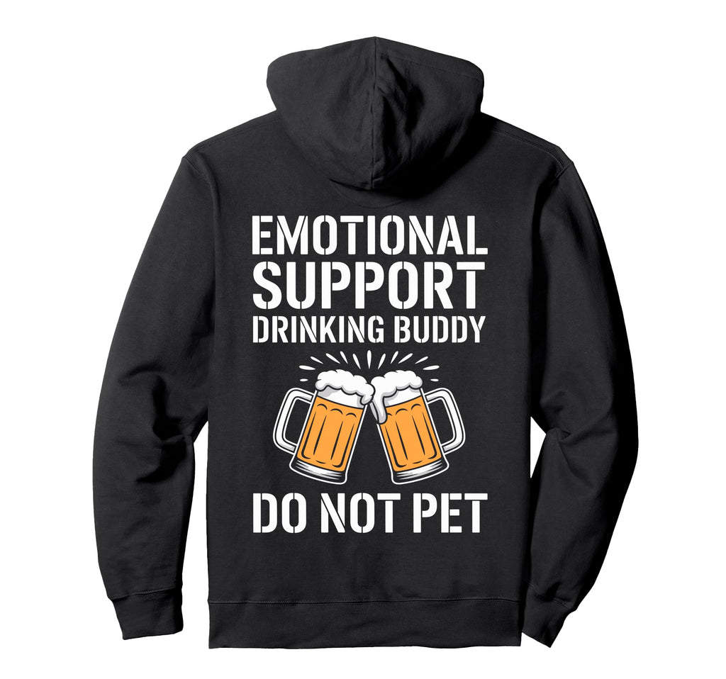 Emotional Support Drinking Buddy Sweatshirt - Minimalist Print Men Women - T-Shirt, Sweatshirt, Hoodie