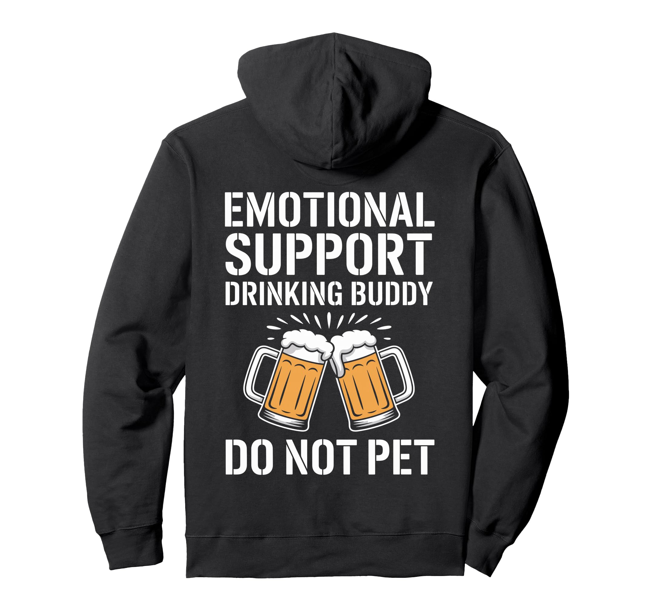 Emotional Support Drinking Buddy Sweatshirt - Minimalist Print Men Women - T-Shirt, Sweatshirt, Hoodie