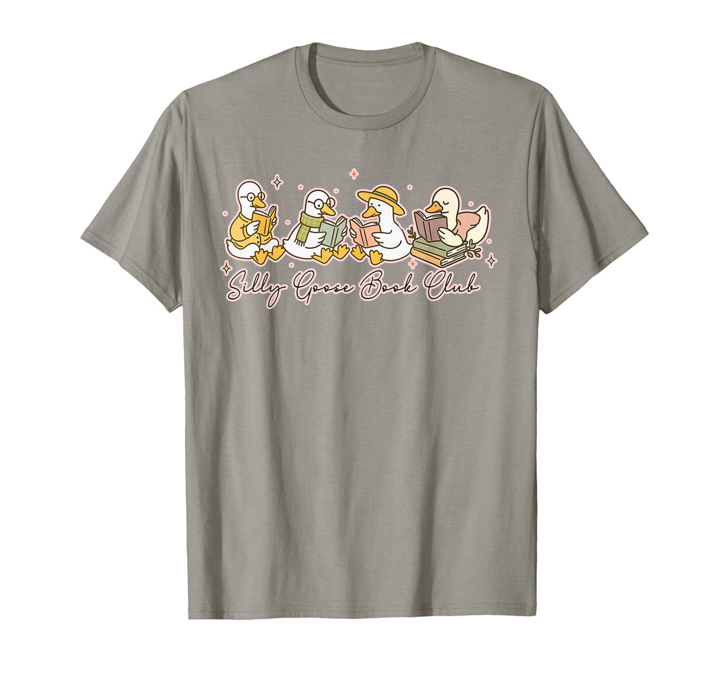 Silly Goose Book Club Bookish Geese T-Shirt - Novelty Apparel for Adults - T-Shirt, Sweatshirt, Hoodie