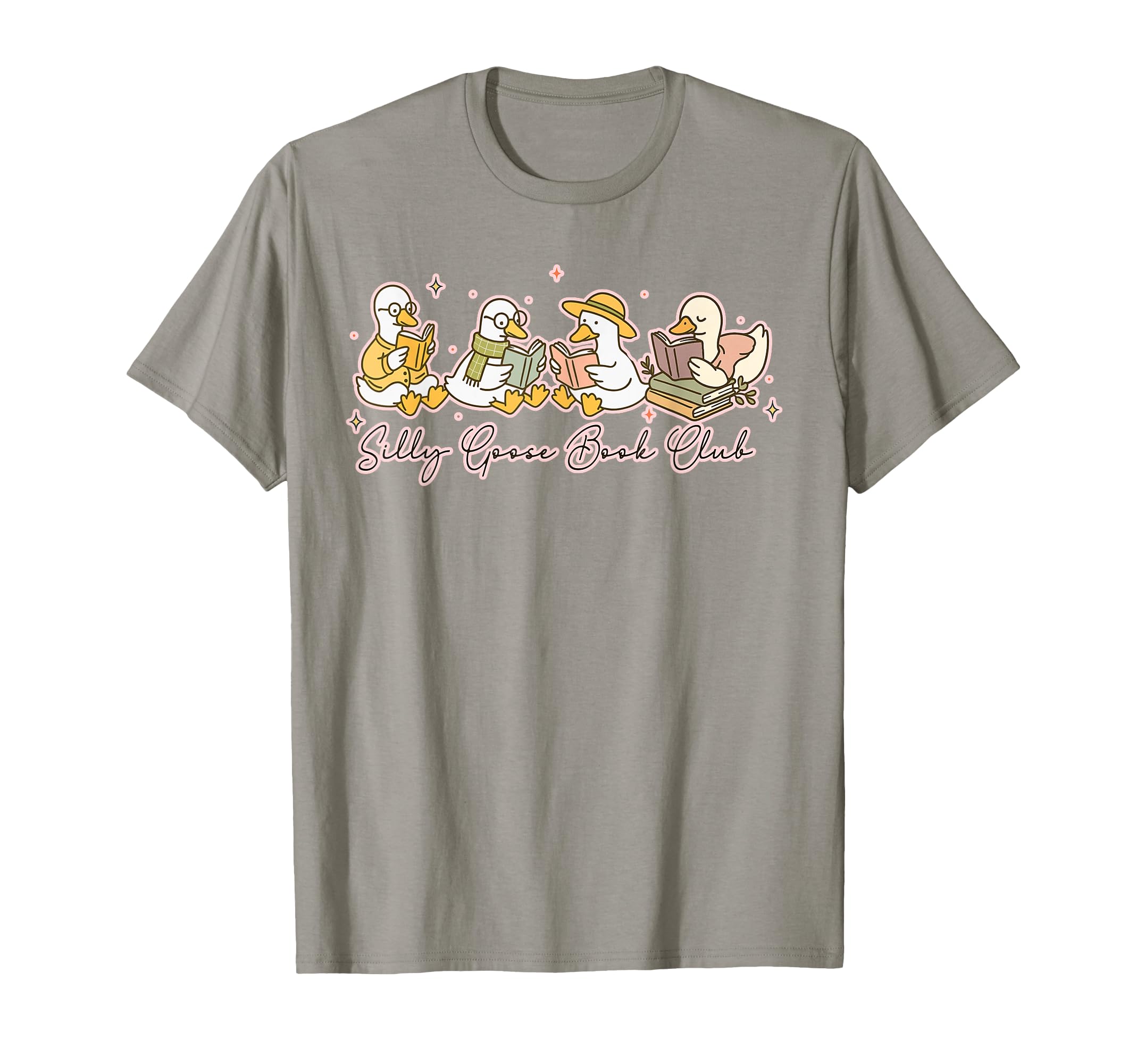 Silly Goose Book Club Bookish Geese T-Shirt - Novelty Apparel for Adults - T-Shirt, Sweatshirt, Hoodie