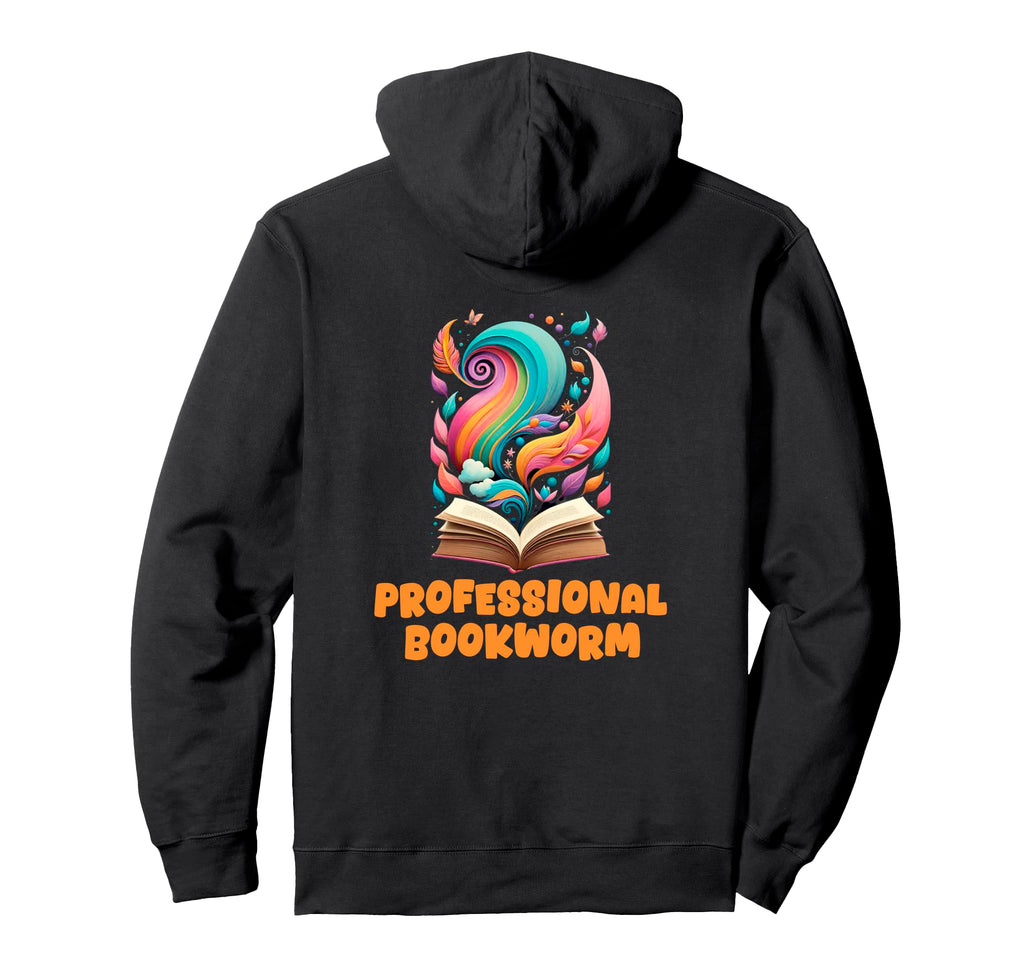 Book Worm Book Stack Reading Addict Hoodie - Novelty Apparel Men Women - T-Shirt, Sweatshirt, Hoodie