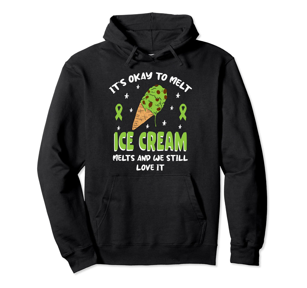 Ice Cream Melts Depression Mental Health Hoodie - Graphic Print Men Women - T-Shirt, Sweatshirt, Hoodie