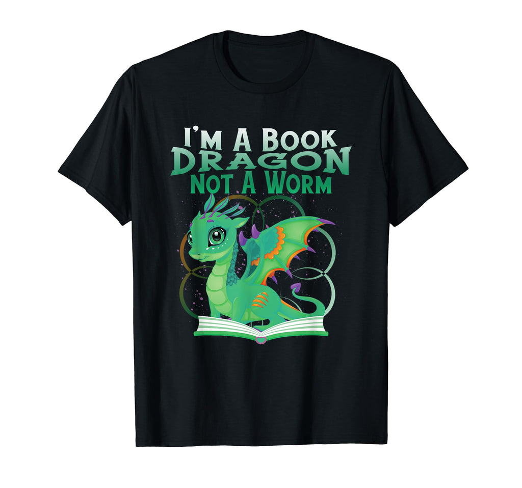 Im Book Dragon Not Worm Funny T-Shirt - Fun Novelty Design for Adults - T-Shirt, Sweatshirt, Hoodie