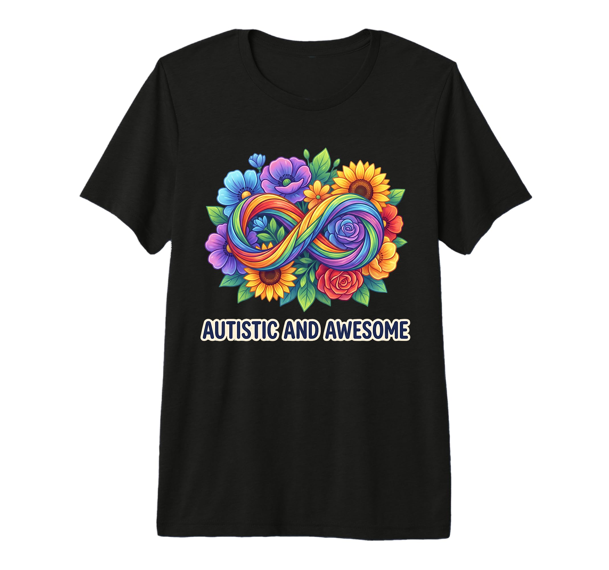 Autistic And Awesome Neurodiversity T-Shirt - Aesthetic Graphic for Adults - T-Shirt, Sweatshirt, Hoodie